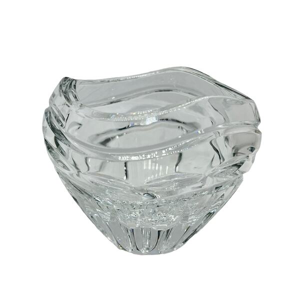 Royal Limited Crystal Wave Abstract Bowl Made in Slovenia Decorative Vessel - Picture 3 of 11